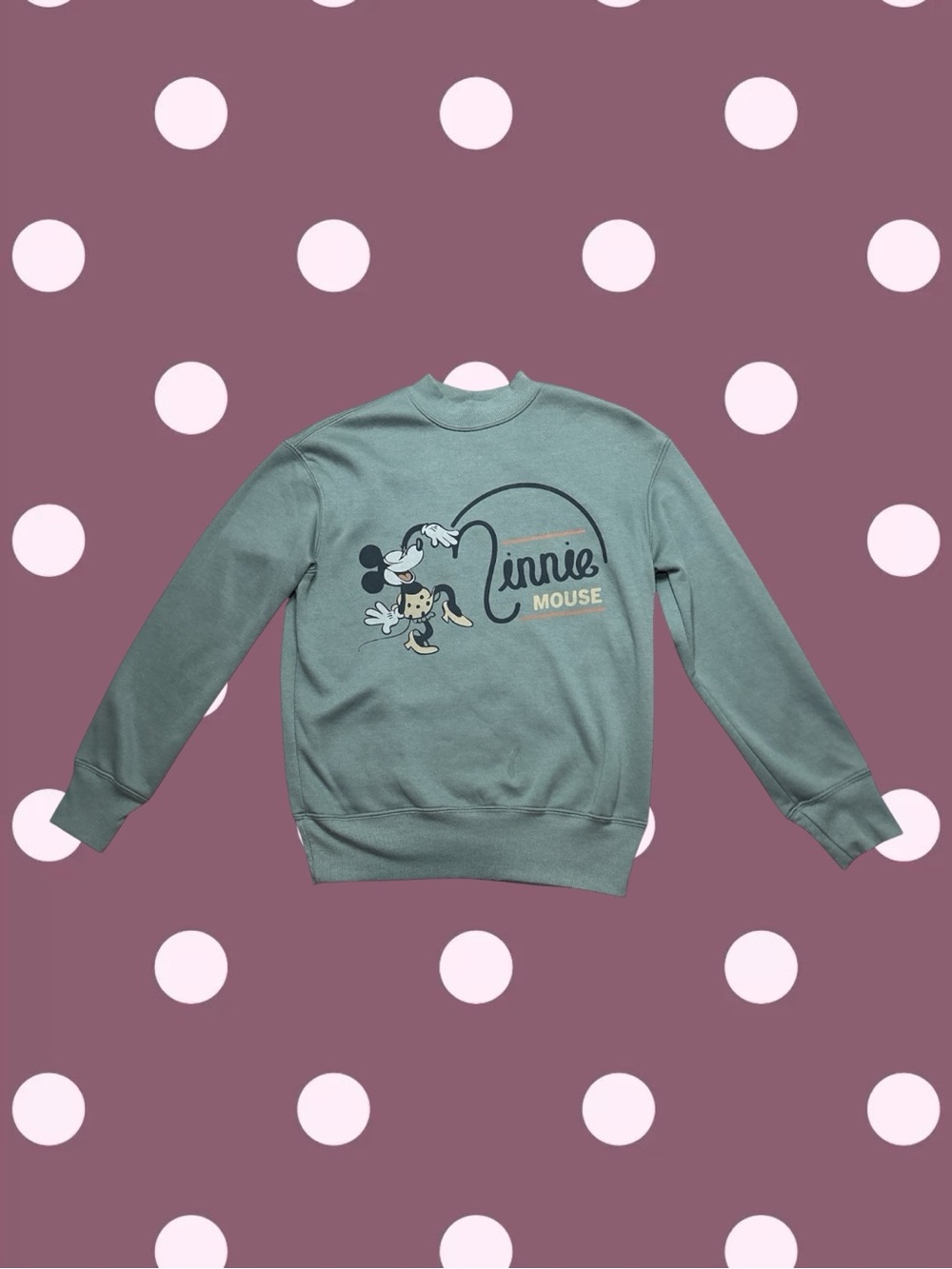Disney Minnie Mouse Vintage Style Graphic Sweatshirt XS
